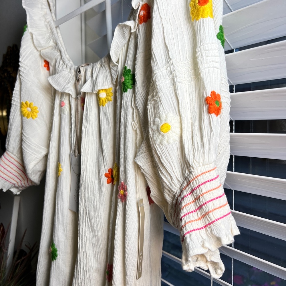 Cleobella Eleanor embroidered mini dress. Medium, new with tag. - Picture 4 of 4